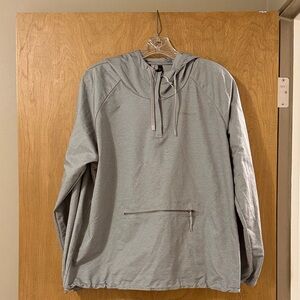 REI Light Gray Windbreaker Pullover Hoodie